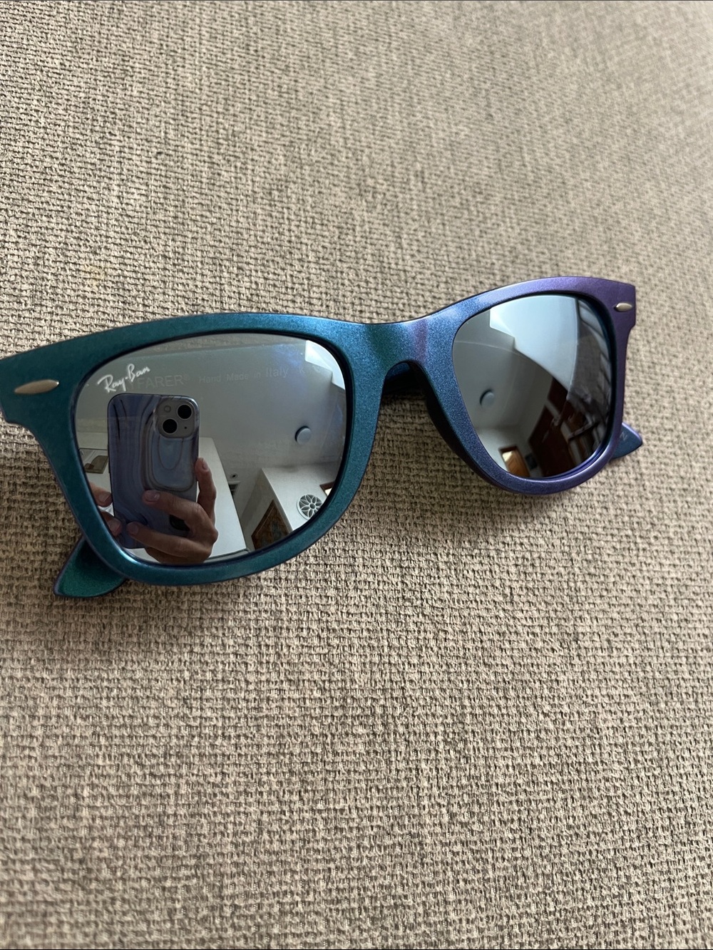 Ray-Ban Wayfarer Sunglasses in Iridescent Teal-Purple